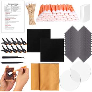 238 Pcs Card Cleaning Kit, Trading Card Cleaning Kit & Sports Card Flattening Kit, Card Care and Repair Tool Accessories for Card Collector with User Manual