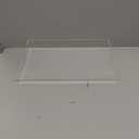 1 Pcs Acrylic Serving Tray with Magnetic Mat customizable for Photos Artworks Clear Tray for Gifting and Serving Spill Proof Countertop Organizer for Bathroom Home Office (11" X 16.5")