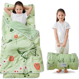 Lasoftan Toddler Nap Mat with Pillow and Blanket, Extra Large Rolled Napping Mats,Slumber Bags for Boys Girls,Kids Sleeping Bag for Daycare, Preschool Travel Camping