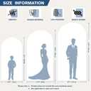 EMART Arch Backdrop Cover Set of 3(6FT/6.6FT/7.2FT) - Spandex White Arch Covers Fitted Arch Backdrop Stand for Wedding, Birthday, Baby Shower Decor