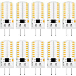 TIANZHILANSKY Pack 10 Mini G4 LED Bulb Dimmable 110V 120V 2.6W 280 Lumens 64pcs Silicone Lamp Equivalent to 20W Halogen Bulb Replacement Warm White 2700K-3200K 3000K Home Lighting