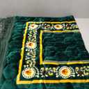 Prayer Rug Muslim Mat Islamic - Padded Very Thick Prayer Rug Sajadah for Men Women with Islam Prayer Beads for Eid Travel Ramadan, Soft and Luxury (Green Dl)