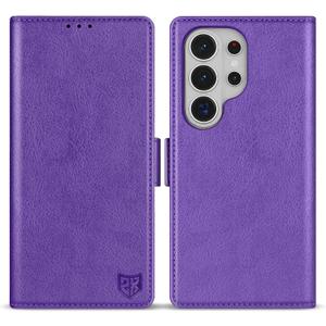 ZZXX for Samsung Galaxy S26 Ultra Wallet Case with [RFID Blocking] Card Slot Stand Strong Magnetic PU Leather Flip Fold Protective Phone Case for Samsung Galaxy S26 Ultra Case Wallet(Purple-6.8 inch)