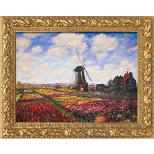 Wood Frame for 16x20 Canvas Paintings, Gold Antique Ornate Picture Frame for Oil Painting Art Prints, Landscape Portrait Wall Decor (Empty, No Backboard)