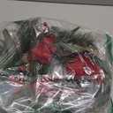 24 Inch Christmas Wreaths for Front Door,Winter Wreaths for Indoor and Outdoor Xmas Decorations,Christmas Door Wreath with Red Christmas Ribbon, Pine Cones for Decor (Green)