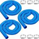 3 Pcs 1.25" Pool Hose for Above Ground Pools 59" Long Filter Replacement Accessory Sand Filter Pumps Pool Vacuum Drain Hoses that Use for Bestway 330GPH 530GPH 1000GPH 607 637 Pump