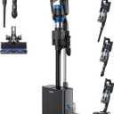 Eureka Stylus Elite NEC490BL Cordless Stick Vacuum, 350W Powerful Suction, Self-Emptying Station, 60-Min Runtime, Anti-Tangle Brushroll, 5-Layer HEPA Filtration, Ideal for Pet Hair&All Floor Types (Missing Self-Emptying Station)