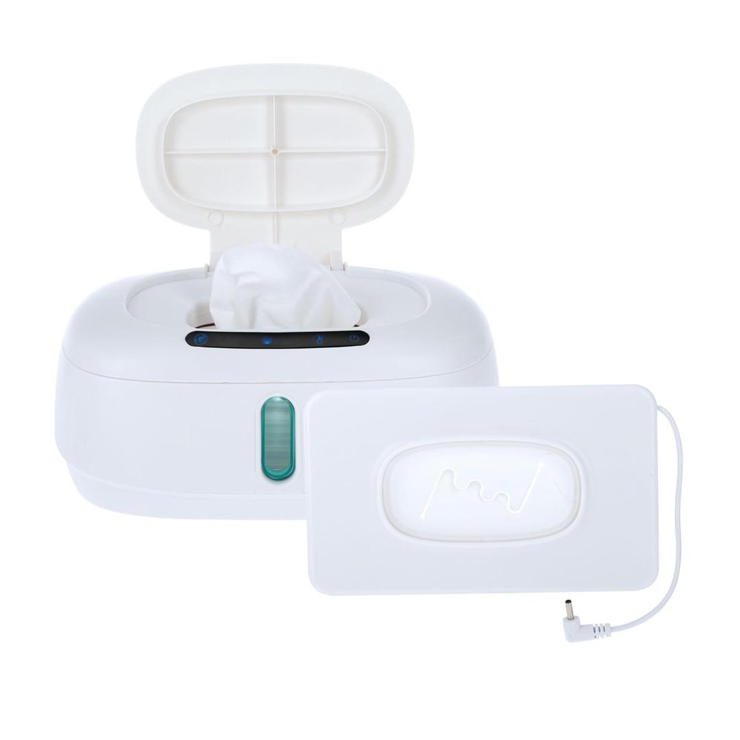 Nuby Hands-Free Baby Wipe Warmer - Touch-Free Motion Sensor Lid, Weighted Warming Plate, Built-in Night Light & Clear View Window - New Parent Essential