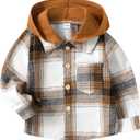 Baby Toddler Boys Long Sleeve Shirt Flannel Buffalo Plaid Shirts Button Down Jacket Top Outfit Fall Winter Clothes (3-4T)