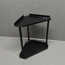 2 Tier Bathroom Counter Organizer, Vanity Organizer Corner Shelf, Skincare, Makeup Countertop Organizers, Kitchen, Bathroom Counter Storage, Black