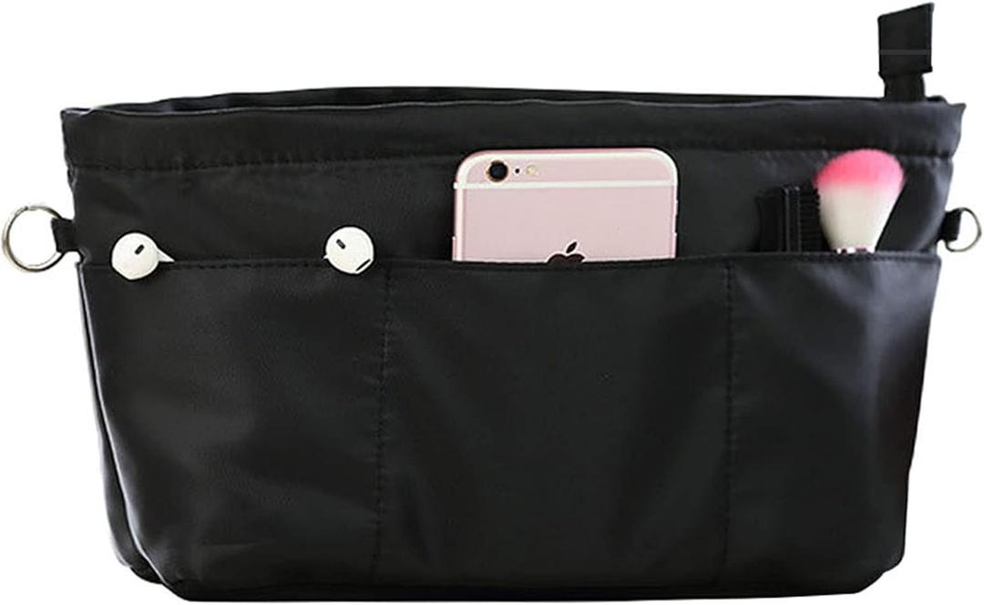 Lckaey purse organizer insert for neverfull gm mm graceful pm insert on the go purse organizer 3055black-XS