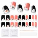 8 x Semi Cured Gel Nail Strips|Works with Any UV/LED Lamps|20 Pcs Gel Nail Stickers|Long-Lasting Two Weeks and Easy to Apply & Remove|Cute Halloween