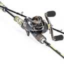Sougayilang BD Fishing Rod and Reel Combos, Spinning & Casting Fishing Combo,30Ton+24Ton Graphite 2 Pc Fishing Poles with SuperPolymer Handle, S Style Hook Keeper(1 Pack)