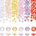 PandaHall 6 Colors 5mm Cubic Zirconia Stone Pointed Back Rhinestones 120pcs Round Faceted Stone Crystal Diamante Rhinestones for Earring Bracelet Pendants Jewelry Embellishment DIY Craft Making