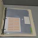 EYROZILL 3 Ring Binder, 1 Inch Linen Binder Organizer for Letter Size (8.5" x 11") with 5 Tab Dividers, File Folder Labels and Low Profile Clipboards, School and Office Supplies- Tulip White