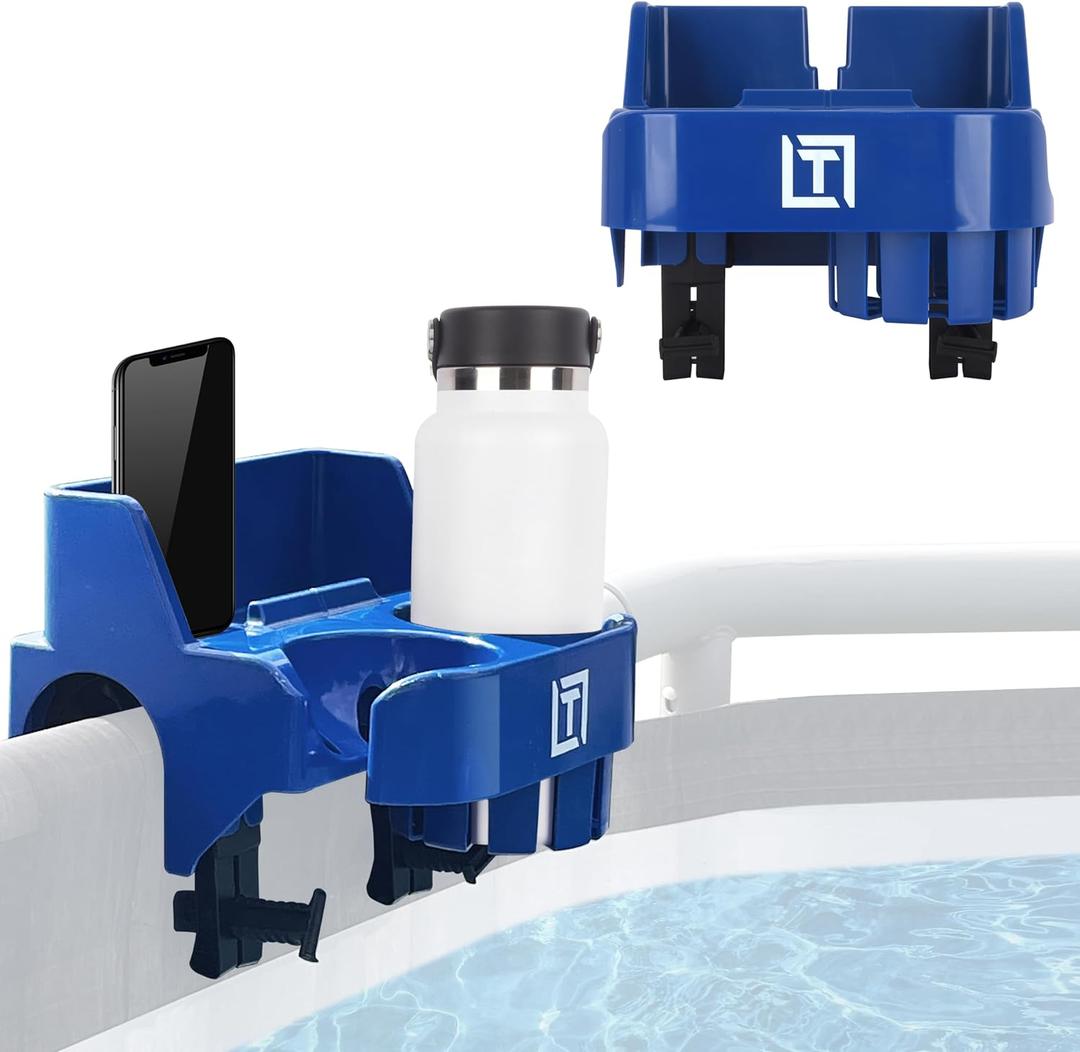 Above Ground Pool Caddy Pool Drink Holder - Pool Cup Holder and Tray- Compatible with Intex Pool Accessories and Bestway