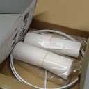 White Lamp Shades Set of 2, Medium Drum Lamp Shade 13"Top x 13"Bottom x 10"High(Spider), Lampshades Replacement for Table Lamps Floor Lamps, Natural Linen Hand Crafted, Easy Assembly Required