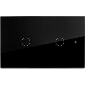 Smart Touch Panel 2 Gang for Tuya APP Voice Control Remote Controlled Light Switch with Shareable Device Made of Premium Material