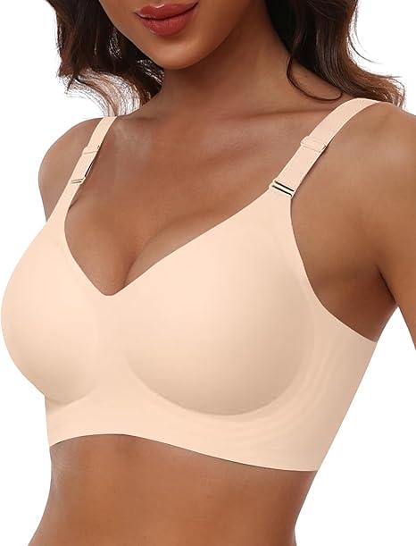 HORISUN Comfortable Seamless Full Coverage Bra for Women Wireless Bras with Soft Support Regular XXL