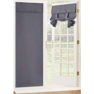 Blackout Door Curtain - Tricia Window Shades Thermal Insulated Light Block French Curtain Tie Up Shades Energy Efficient Double Door Blind, 12 X 78 Inches