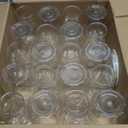 20 Pack Plastic Vases, 6 Inch Bulk Clear Acrylic Vase with Wrapping Ribbon, Small Plastic Vases for Centerpiece Flowers Home Wedding Party Decorations