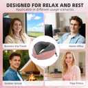 Neck Pillow Airplane - Premium Memory Foam Travel Pillow with Portable Storage Case, 360 Neck Support, Compact Lightweight for Long Flights, Office & Travel (Pink)