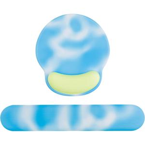 2 x Keyboard Wrist Rest and Mouse Pad with Wrist Support, Memory Foam Wrist Rests for Keyboard and Mouse Set, Ergonomic Wrist Pad with Non-Slip Base for Gaming, Office, Laptop(Blue Gradient)