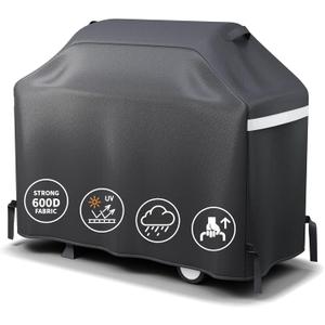 Hisencn BBQ Grill Cover 55 Inch Heavy Duty Waterproof Barbecue Gas Grill Cover for 3 to 4 Burner Cover for Weber, Charbroil, Nexgrill, Char Broil, Dyna-Glo and More Grill