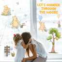 Winnie Wall Stickers for Kids, Winnie Character Stickers, The Pooh Inspirational Sticker, The Pooh Removable Sticker for Kids Baby Nursery Children Room Living Room Bedroom Playroom Wall Decoration