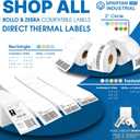 Spartan Industrial - 4" X 6" Green Direct Thermal Fanfold Labels (500 Count, 1 Stack) - Printable Postage Shipping Labels, Package Identification - Compatible with Zebra and Rollo Printers