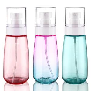 3Pack Small Travel Size Clear Empty Plastic Spray Bottles w/Fine Mist Sprayer - 100ml - 3.4 oz - Reusable-Multipurpose (Bottles Are Empty)