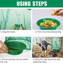 4 Pack Ranch Fly Traps Outdoor Hanging, Reusable Stable Fly Hunter Catcher Cage with Food Bait Tray, Flies Control Killer Repellent for Barn, Orchard, Farm, Horse, Patio