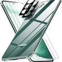 SPIDERCASE Designed for Samsung Galaxy S22 Case, [10 FT Military Grade Drop Protection], 2 Pack [Tempered Glass Screen Protector+Camera Lens Protector] Heavy Duty Shockproof Case, Clear