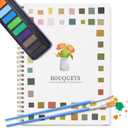 2 x Dancart Watercolor Kit with Outlines, 12 Colors Rustproof Box, 3 Brushes & Multi-Theme Painting Kit for Teens & Adults