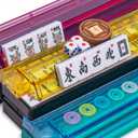 Yellow Mountain Imports YMI Santorini American Mahjong Set with Blue Case, 21.26" x 11.42" x 3.54"
