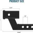 4" Drop/Rise Trailer Hitch Receiver Adapter Extension, Riser Extender, 2-inch Receiver With Pin and Clip