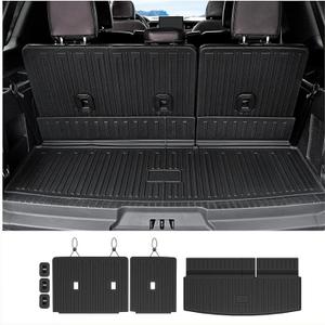 Cargo Mat Backrest Mats for 2018-2024 Ford Expedition/Lincoln Navigator 7/8 Seat(Not for Max or L Model) Accessories, All Weather Cargo Liner Seat Back Cover(Cargo Mat+3rd Row Backrest Mats)