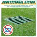 Catch Basin with Grate 15 x 15 24 Inch Square Large Catch Basin for Drainage with Debris Basket French Drain Without Reserved Hole for Yard, Downspout, Lawn, Municipal Pipeline, Green