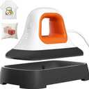 Mini Heat Press Machine for T-Shirts, Hats Shoes - Ceramic Plate, 3 Temp Settings, Auto Shutoff, Portable Handheld Iron for Sublimation & HTV Projects