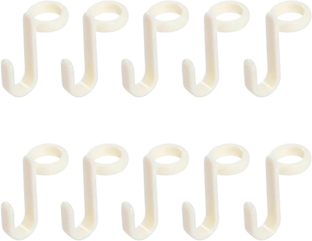 Hanger Connector Hooks Closet Coat Organizer, Hanger Space Saver 50PCS Mini Hangers for Connectors, Hooks Cascade Plastic(White)