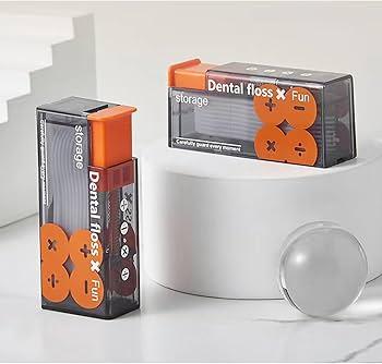 Dental Floss Storage Box,Storage 10 Floss Picks in Floss Box,Refillable Dental Floss Picks Organize Pack of 6