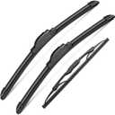 3Pcs Windshield Wipers for Honda CR-V CRV 2012 2013 2014 2015 2016, Original Equipment Premium All Weather Wiper Blades for My Car- 26"/16"/12T" (Pack of 3) J- HOOK