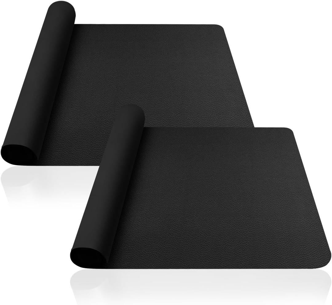 2 Pcs Work Bench Mat Top, 23.5 x 47.5 Inches PU Leather Protector Pads Scratch Resistant Cleaning Mat for Work Tabletop Protection