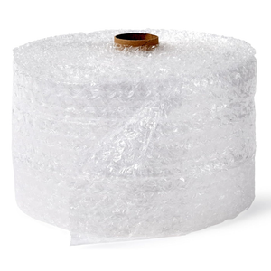 Amazon Basics Bubble Cushioning Wrap for Moving, Packing, Shipping and Storage, Heavy Duty Protection for Fragile Items, 12-inch x 100-foot Long Roll, Large 5/16", Clear