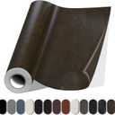 Lifeshoon Leather Repair Patch, 17X79 Inch Glossy Self Adhesive Leather Repair, Large Vinyl Patch Tape for Couches, Furniture, Car Seats, Cabinets, Wall, Handbags 17X79 Inch, Dark Brown