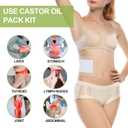 3 x 20pcs Castor Oil Pack Wrap, Transparent Film Castor Oil Pack, No Irritation, Self-Adhesive, No Leakage, Portable, for Home and Travel 6.7"x5.1" (1 Count (Pack of 20))