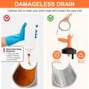 Drain Snake, Drain Auger with Drill Attachment, 25 Feet Plumbing Snake Auto Feed Flexible Hair Drain Clog Remover for Kitchen, Bathrom and Shower Sink with Gloves