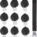 ANLU LOAD Lashing Straps Cam Buckle Straps Can Be Used to Tie Luggage, Kayaks, Skis, Bicycles, 1''X16.4', 10PK