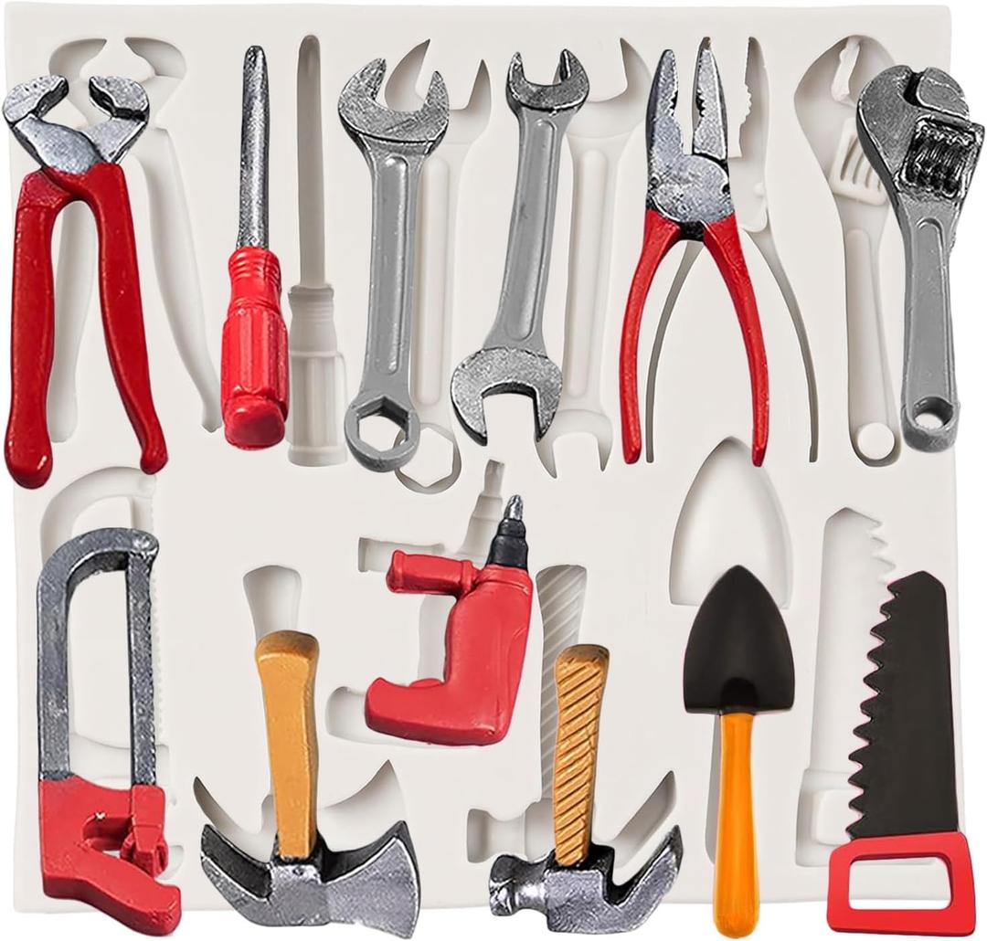 Construction Tools Fondant Silicone Molds Hand Tools Chocolate Mold For Cake Decoration Cupcake Topper Polymer Clay Chocolate Candy Sugar Craft Gum Paste