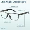 IBOANN Blue Light Glasses for Men - Lightweight Al-Mg Metal, Gaming Computer Blocking Glasses, Eye Protection Anti Eyestrain (Silver)